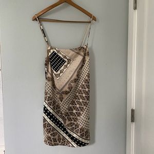 Silky Patterned Slip Dress